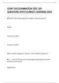 CUSP T&D EXAMINATION TEST 150 QUESTIONS WITH CORRECT ANSWERS 2026