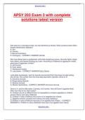 APSY 203 Exam 3 with complete solutions latest version&period;