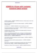 ASREB A-4 Exam with complete solutions latest version&period;