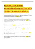 Practice Exam 1 MCQ Comprehensive Questions with Verified Answers Graded A&plus;