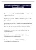 NYU pharmacology exam 2 Questions And Answers 2025&sol;2026