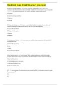 Medical Gas Certification pre-test exam questions and 100&percnt; correct answers 2025