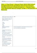 CCNA 1 v7 Final Exam Recent Exam 2025&sol;2026 Actual  Complete Real Exam Questions And Correct Answers  &lpar;Verified Answers&rpar; Already Graded A&plus; &sol; Newest Exam  &sol;Just Released&excl;&excl; Monroe College CCNA 1&colon; Introduction to  Networks 