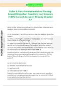 Potter & Perry Fundamentals of Nursing&colon;  Bowel Elimination Questions and Answers  &lpar;100&percnt; Correct Answers&rpar; Already Graded  A&plus;