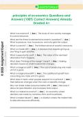 principles of economics Questions and  Answers &lpar;100&percnt; Correct Answers&rpar; Already  Graded A&plus;
