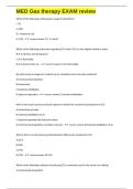 MED Gas therapy EXAM review Questions and 100&percnt; correct answers 2025