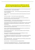 Sterile Processing Department &lpar;SPD&rpar; Test with All Correct & 100&percnt; Verified Answers&vert; Updated to Pass