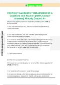 PROPHECY EMERGENCY DEPARTMENT RN A  Questions and Answers &lpar;100&percnt; Correct  Answers&rpar; Already Graded A&plus;