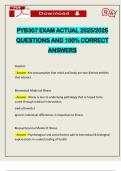 PYB307 EXAM ACTUAL 2025&sol;2026 QUESTIONS AND 100&percnt; CORRECT ANSWERS