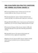 DBIA EXAM PAPER 2026 PRACTICE QUESTIONS AND VERIFIED SOLUTIONS GRADED A&plus;