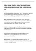 DBIA EXAM REVIEW 2026 FULL QUESTIONS AND ANSWERS GUARANTEED PASS GRADED A&plus;