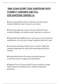 DBIA EXAM SCRIPT 2026 QUESTIONS WITH CORRECT ANSWERS AND FULL EXPLANATIONS GRADED A&plus;