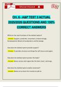 CH&period; 6 - A&P TEST 3 ACTUAL 2025&sol;2026 QUESTIONS AND 100&percnt; CORRECT ANSWERS