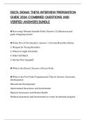 DELTA SIGMA THETA INTERVIEW PREPARATION GUIDE 2026 COMBINED QUESTIONS AND VERIFIED ANSWERS BUNDLE