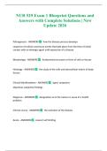 NUR 529 Exam 1 Blueprint Questions and Answers with Complete Solutions &vert; New Update 2026