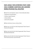 DELTA SIGMA THETA INTERVIEW STUDY GUIDE 2026 COMBINED QUESTIONS AND ANSWERS BUNDLE PACKAGE FULL SOLUTION