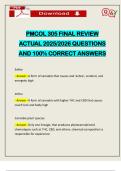 PMCOL 305 FINAL REVIEW ACTUAL 2025&sol;2026 QUESTIONS AND 100&percnt; CORRECT ANSWERS