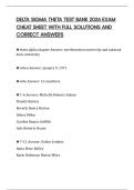 DELTA SIGMA THETA TEST BANK 2026 EXAM CHEAT SHEET WITH FULL SOLUTIONS AND CORRECT ANSWERS