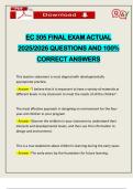 EC 305 FINAL EXAM ACTUAL 2025&sol;2026 QUESTIONS AND 100&percnt; CORRECT ANSWERS