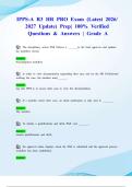 IPPS-A R3 HR PRO Exam &lpar;Latest 2026&sol; 2027 Update&rpar; Prep&vert; 100&percnt; Verified Questions & Answers &vert; Grade A
