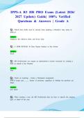 IPPS-A R3 HR PRO Exam &lpar;Latest 2026&sol; 2027 Update&rpar; Guide&vert; 100&percnt; Verified Questions & Answers &vert; Grade A