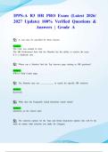 IPPS-A R3 HR PRO Exam &lpar;Latest 2026&sol; 2027 Update&rpar; 100&percnt; Verified Questions & Answers &vert; Grade A