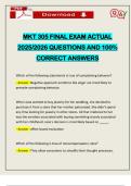 MKT 305 FINAL EXAM ACTUAL 2025&sol;2026 QUESTIONS AND 100&percnt; CORRECT ANSWERS
