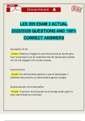 LES 305 EXAM 3 ACTUAL 2025&sol;2026 QUESTIONS AND 100&percnt; CORRECT ANSWERS