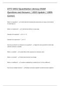 D771 WGU Quantitative Literacy EXAM Questions and Answers &vert; 2025 Update &vert; 100&percnt; Correct&period;
