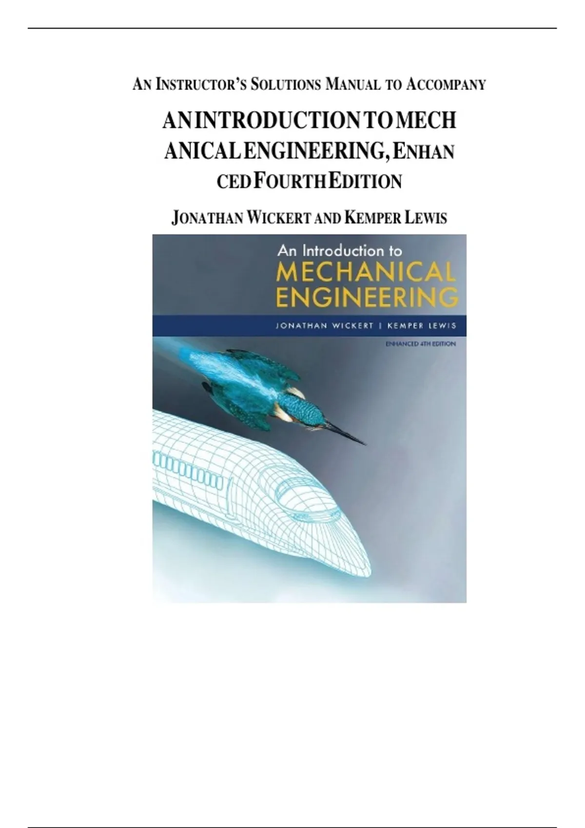 Inner Engineering Instructions.pdf Instructor's Solutions Manual for An Introduction to Mechanical ...