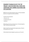 EDMUNDS&rsquo; PHARMACOLOGY FOR THE PRIMARY CARE PROVIDER FINAL PAPER 2026 QUESTIONS WITH VERIFIED SOLUTIONS AND EXPLANATIONS