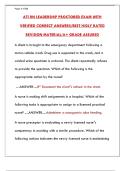 ATI RN Leadership Proctored Exam 2025 - Verified Questions & Correct Answers