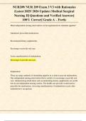NUR209 Exam 3 V3 &ndash; Medical Surgical Nursing II &lpar;Fortis&rpar; &vert; Latest 2025&sol;2026 Update with Verified Questions&comma; Answers&comma; and Rationales &lpar;Grade A&comma; 100&percnt; Correct&rpar;
