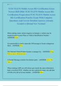 TCIC&sol;TLETS Mobile Access RE-Certification Exam  Newest 2025-2026&sol; TCIC&sol;TLETS Mobile Access RE Certification Preparation&sol;TCIC&sol;TLETS Mobile Access  RE-Certification Practice Exam With Complete  Questions And Correct Detailed Answers &vert;Already  Graded A&plus;&vert;Bran