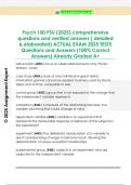 Psych 100 PSU &lpar;2025&rpar; comprehensive  questions and verified answers &lpar; detailed  & elaborated&rpar; ACTUAL EXAM 2025 TEST&excl;&excl;  Questions and Answers &lpar;100&percnt; Correct  Answers&rpar; Already Graded A&plus; 