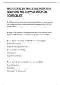 EMD COURSE V14 FINAL EXAM PAPER 2026 QUESTIONS AND ANSWERS COMPLETE SOLUTION SET