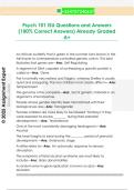 Psych 101 ISU Questions and Answers  &lpar;100&percnt; Correct Answers&rpar; Already Graded  A&plus;