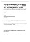 Final Exam Review Questions &lpar;BCN3027&rpar; Exam 1 Review Questions and Verified Answers&colon; &lbrace;LATEST 2025&sol; 2026 UPDATE&rcub; COMPLETE REAL AND AUTHENTIC EXAM &lbrace;100&percnt; CORRECT&rcub; RATED A&plus;&excl;&excl;&excl;&excl;