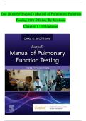 Test Bank For Ruppel&rsquo;s Manual of Pulmonary Function Testing&comma; 12th Edition&comma; By Carl Mottram &comma; All Chapters 1-13&period; Latest Edition