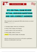 STC 259 FINAL EXAM REVIEW ACTUAL 2025&sol;2026 QUESTIONS AND 100&percnt; CORRECT ANSWERS