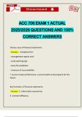 ACC 706 EXAM 1 ACTUAL 2025&sol;2026 QUESTIONS AND 100&percnt; CORRECT ANSWERS