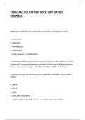 CHE EXAM 2 QUESTIONS WITH 100&percnt; PASSED ANSWERS&period;