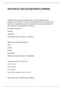 CHE EXAM &num;1 &lpar;2025&sol;26&rpar; QUESTIONS & ANSWERS&period;