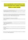 Intuit QuickBooks Certified User    ACTUAL  EXAM  QUESTIONS WITH CORRECT DETAILRD  ANSWERS RATED A&plus; LATEST  UPDATE 
