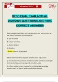 BEFO FINAL EXAM ACTUAL 2025&sol;2026 QUESTIONS AND 100&percnt; CORRECT ANSWERS