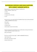 QUICKBOOKS CERTIFIED USER EXAM QUESTIONS WITH CORRECT ANSWERS RATED A&plus;&period;pdf