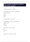 IWTC Student Handbook questions with correct answers