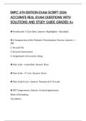 ENPC 6TH EDITION EXAM SCRIPT 2026 ACCURATE REAL EXAM QUESTIONS WITH SOLUTIONS AND STUDY GUIDE GRADED A&plus;