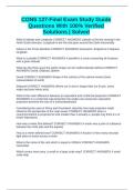 CONS 127-Final Exam Study Guide Questions With 100&percnt; Verified Solutions &vert; Solved