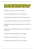 EPA LEAD INSPECTOR EXAM REVIEW 2026 QUESTIONS AND ANSWERS STUDY GUIDE